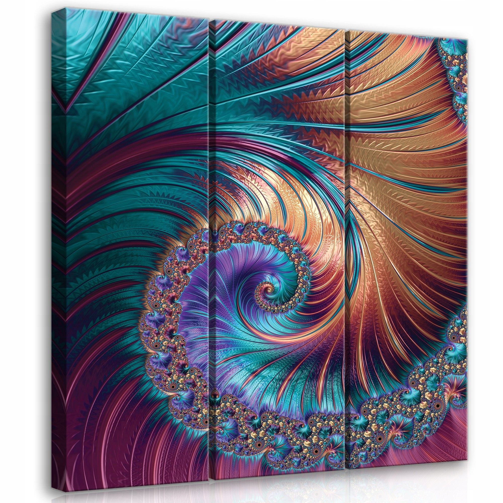 Obraz 90x100 Fraktální spirála kaleidoskop abstrakce digitální grafika barvy