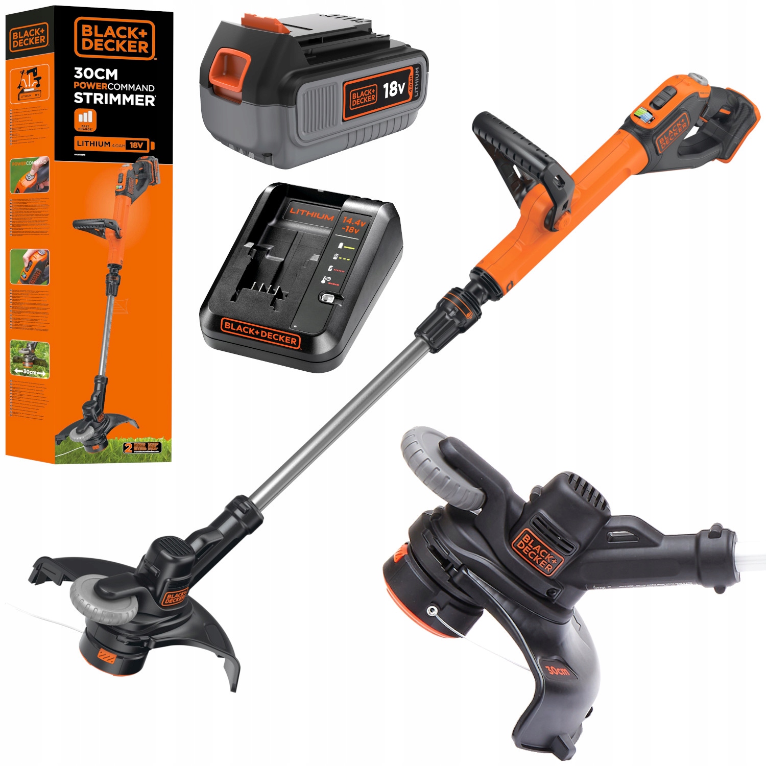 Black Decker Podkaszarka akumulatorowa żyłkowa 18V STC1840EPC 1x 4,0Ah