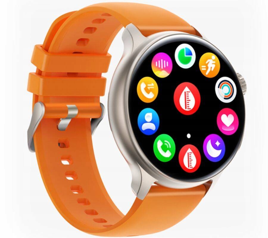 Chytré Hodinky Rubicon RNCF12 Stříbrné Amoled Hovory Puls Tepová Frekvence Sport Always-on