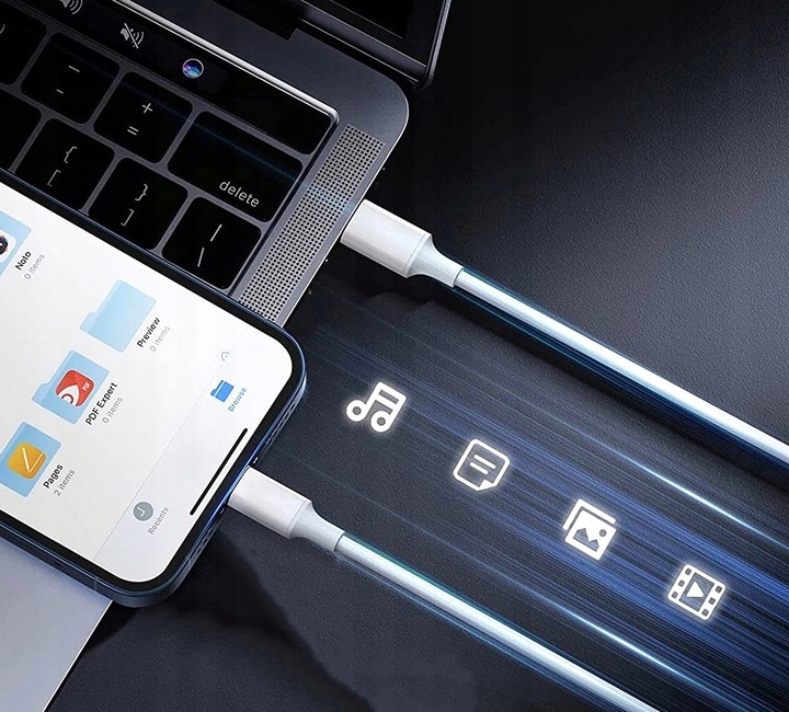 KABEL USB-C LIGHTNING do IPHONE PD 20W 1M Marka Apple