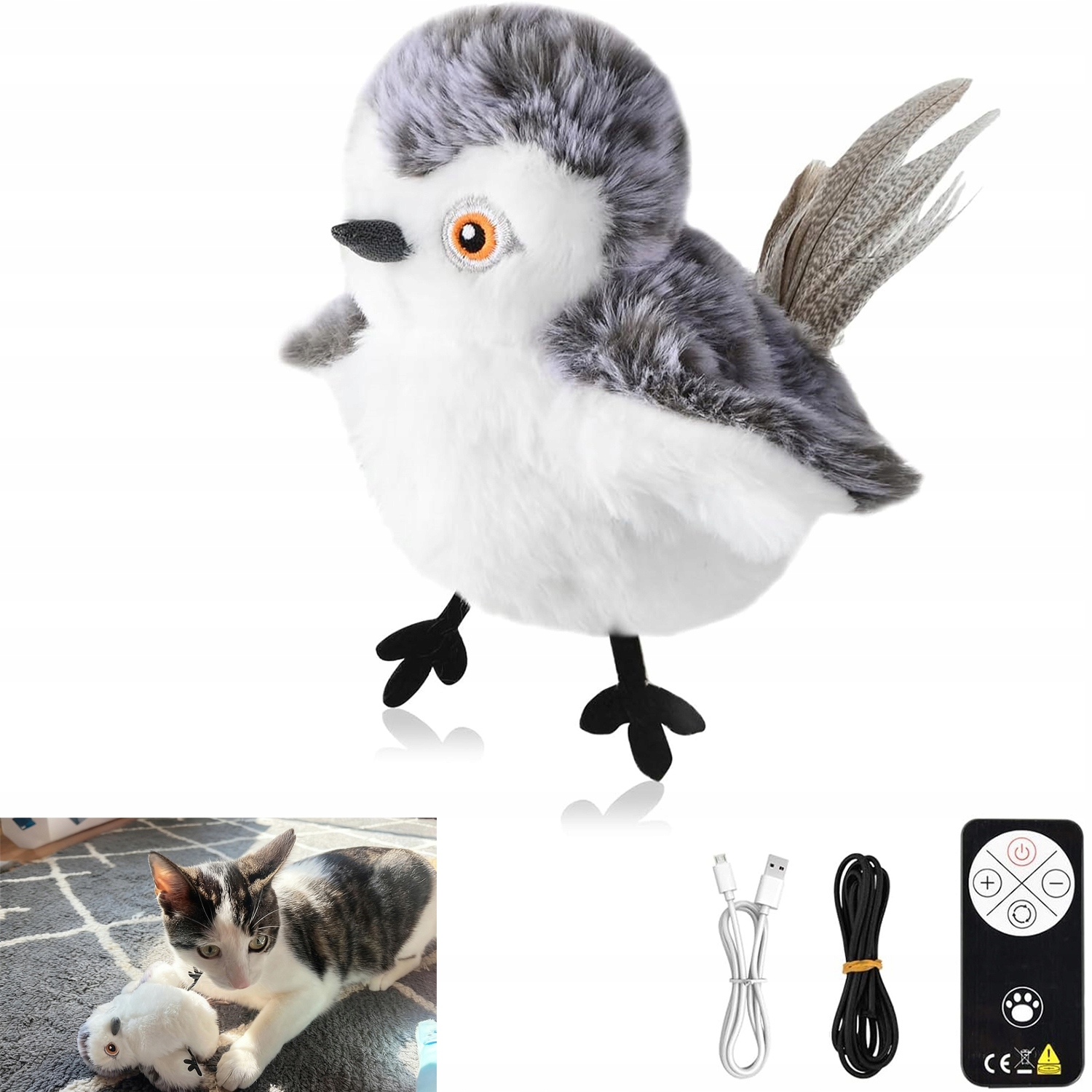 Levně Interaktivní Hračka Pro Kočky Dálkové ovládání Realistický pohyb pera