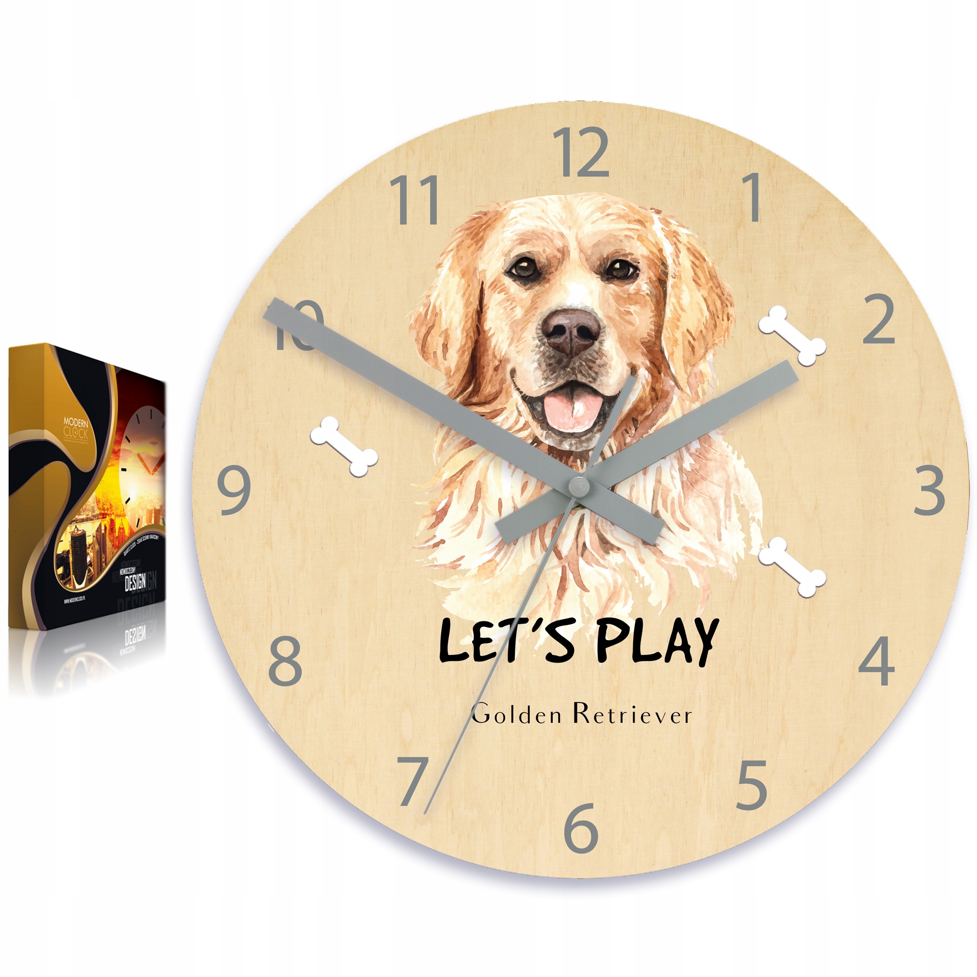 

Zegar ścienny Pies Golden Retriever dla dziecka