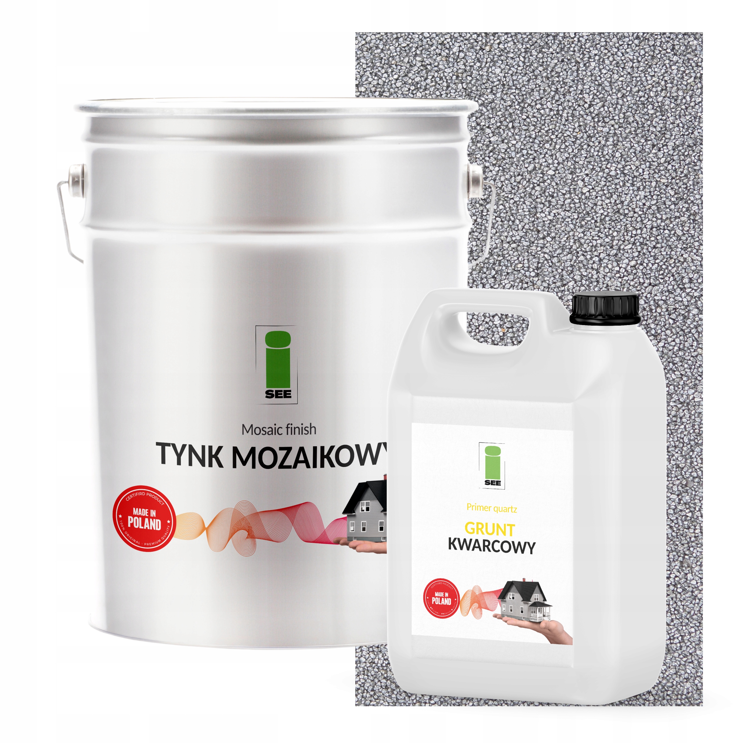 Mozaiková Omietka Živicová Šedá Základný Náter Vo Farbe 25Kg Sada Na 6,6 m2