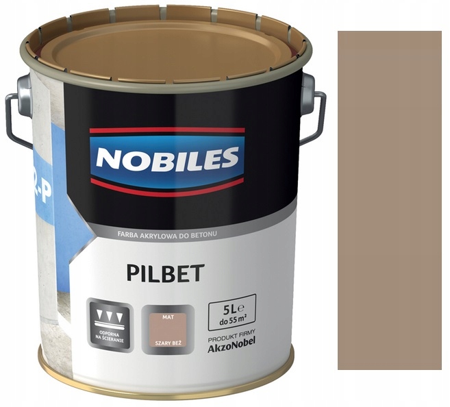 Nobiles Pilbet Farba Do Betonu Szary Beż 5L
