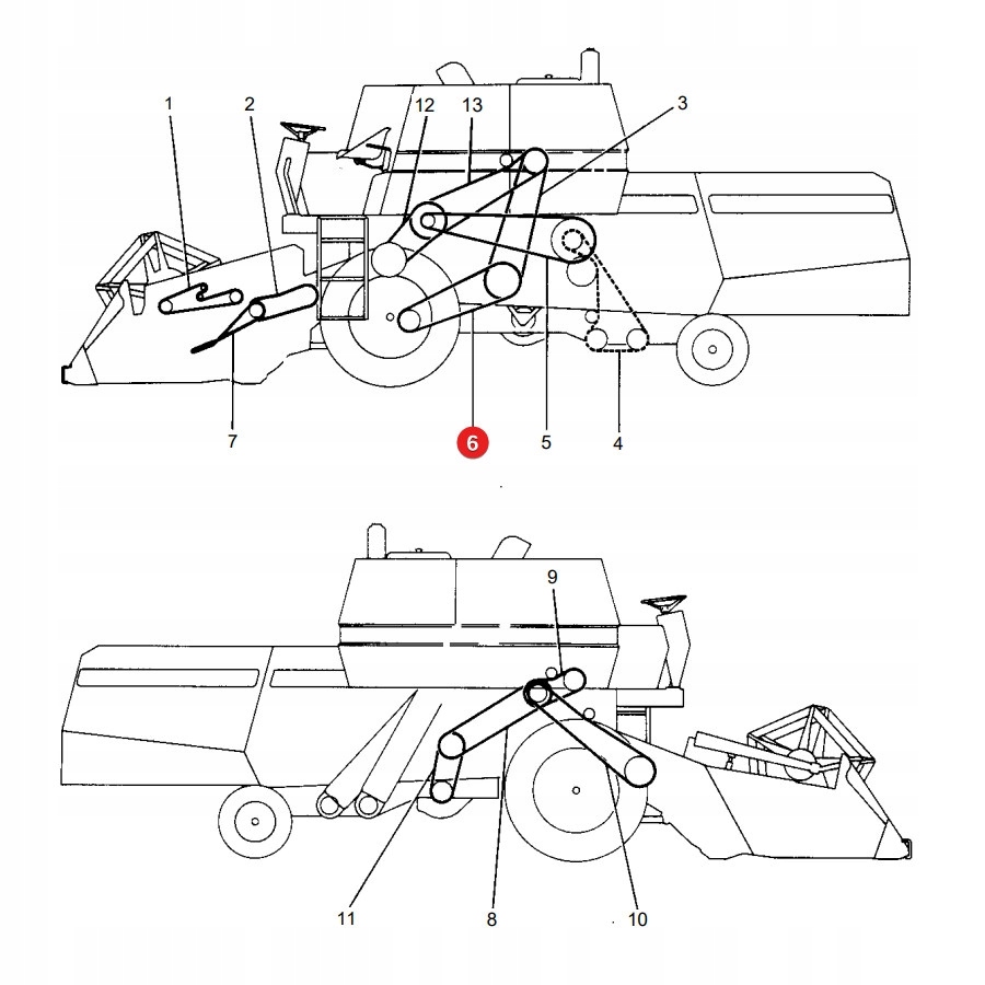 Pasek klinowy Massey Ferguson 0111213 Gates Marka maszyny Inna