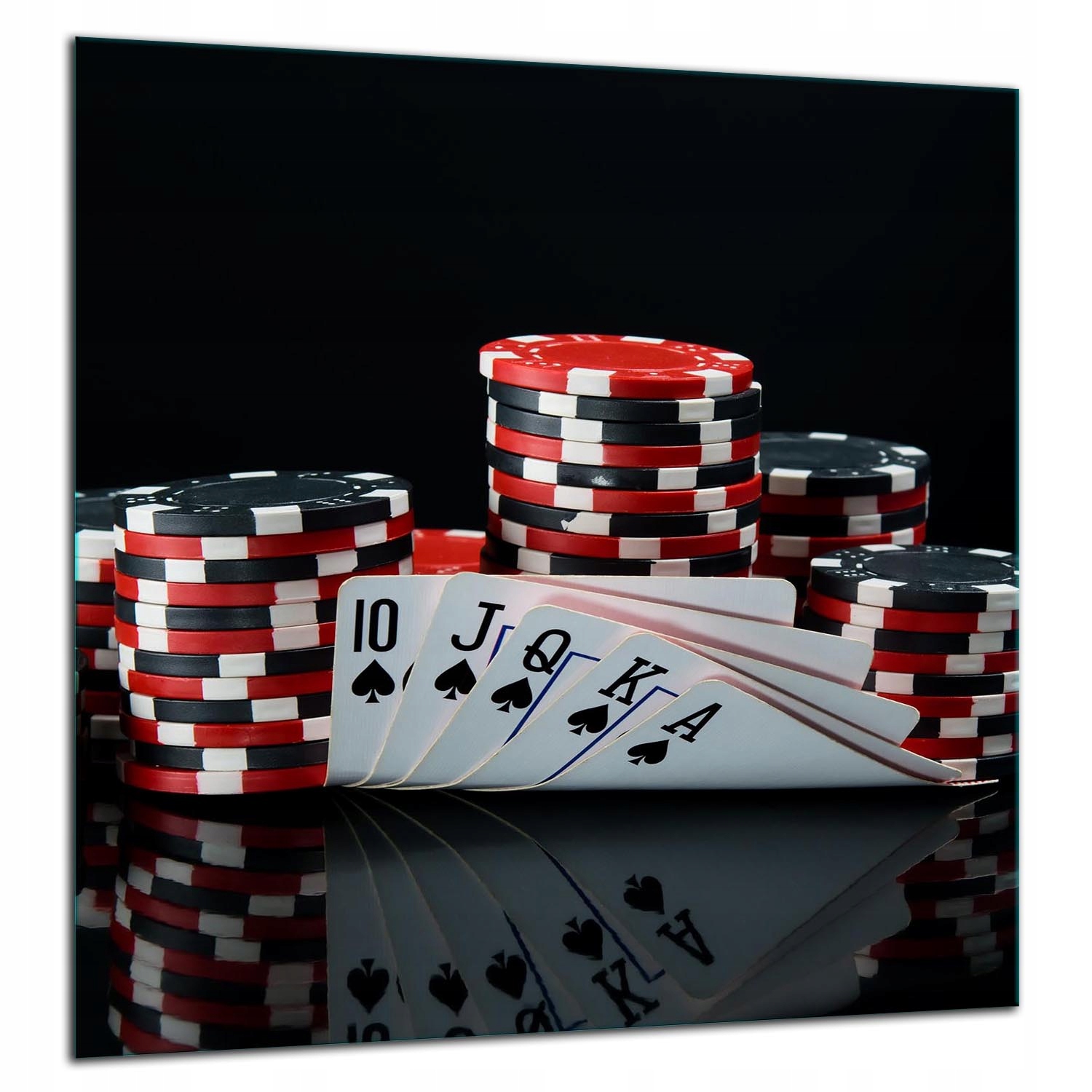 Skleněná Ochranná Deska Panel Lepidlo 60x65 Poker