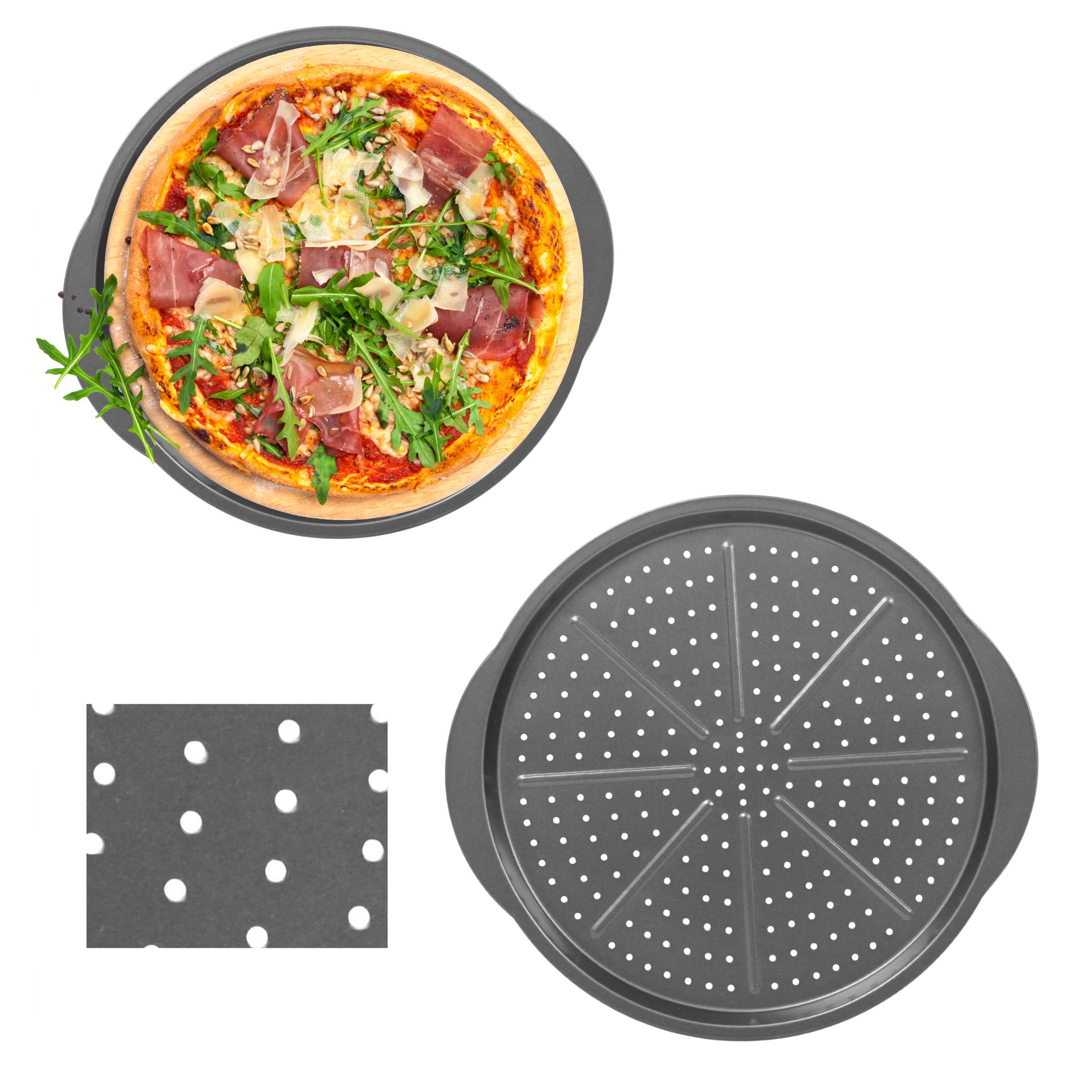 

Blacha Do Pieczenia Pizzy Okrągła 35,5 CM Pizza