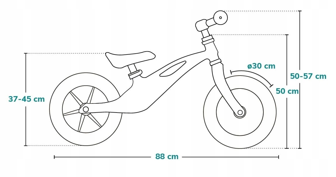 LIONELO BART AIR ROWEREK BIEGOWY 12" POMPOWANE KOŁA / GREEN FOREST Hamulec Brak