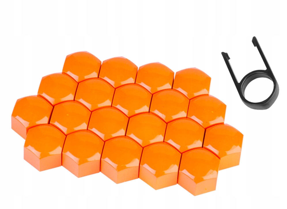 Nakładki na śruby 19mm pomarańczowe, 20 szt.