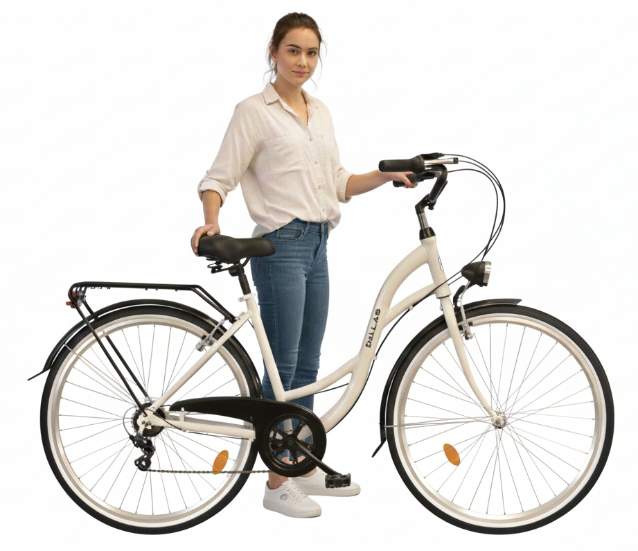 Dallas Rower Alu miejski damski 28 cali 7 biegów Shimano oświetlenie