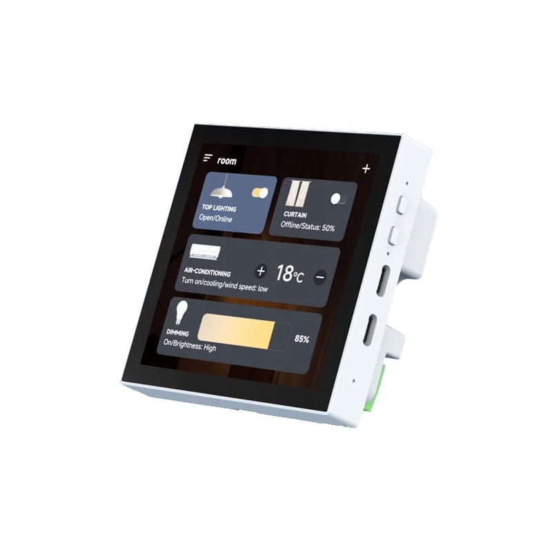 ESP32-P4 Nástěnný ovladač Smart Hmi 4" 720x720 Ethernet RS485 Relé