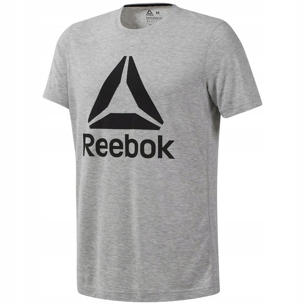 Koszulka Męska Reebok Workout Supremium Sportowa Szara, Dopasowana M