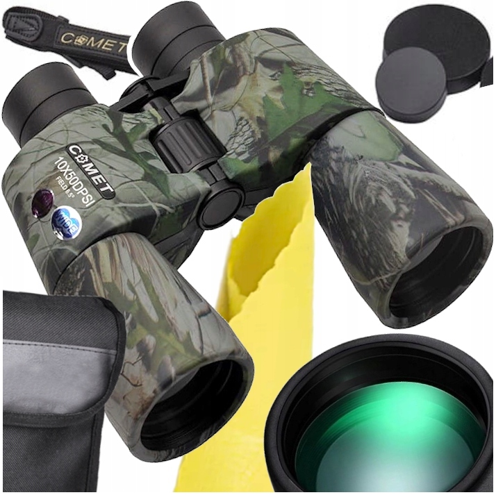 Lornetka 10x50 Zoom Etui Szklana Optyka Myśliwska Wojskowa Turystyczna