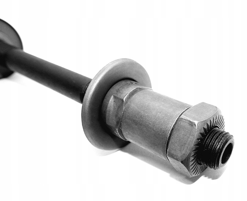 JOYTECH OŚ PIASTY TYŁ NA ZAMYKACZ QR M10x145mm Model oś piasty tylnej drążona