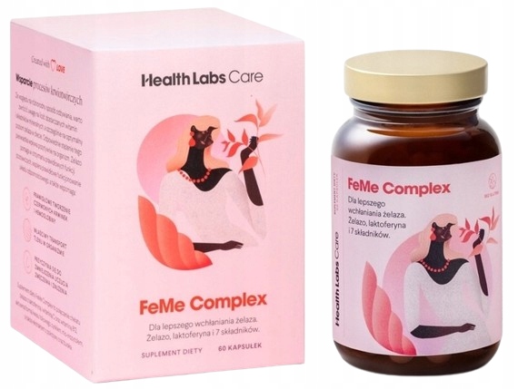 Health Labs FeMe Complex 60kaps. Laktoferyna Żelazo Kwas foliowy Dla niej
