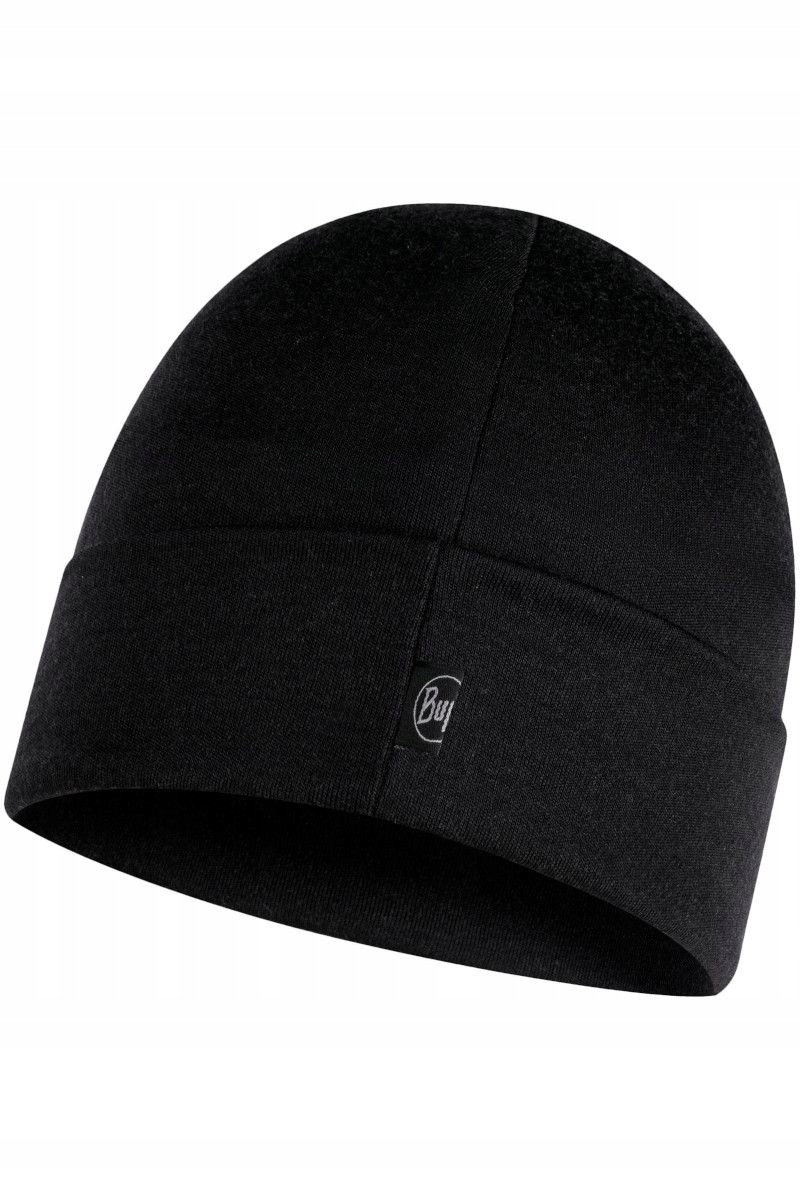 Čepice sportovní Buff Merino Heavyweight Beanie černá, univerzální velikost