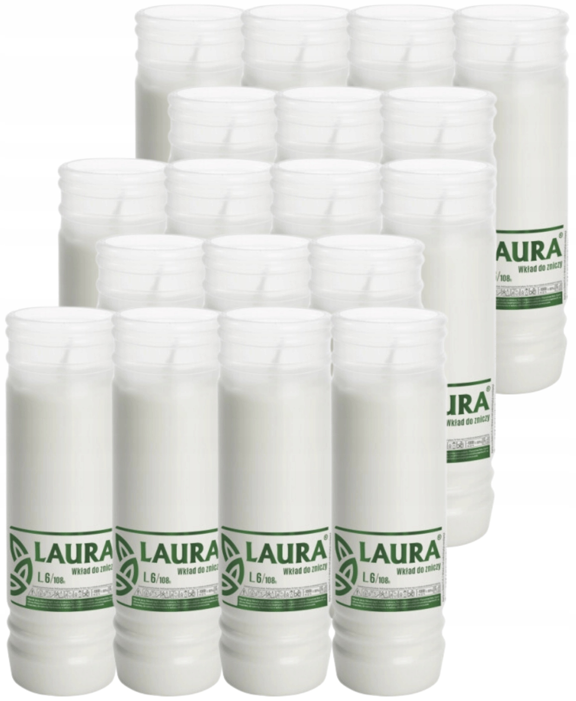 do hřbitovních svíček náplně do svíček Bispol Laura L6 (21 cm) 108 h 18ks