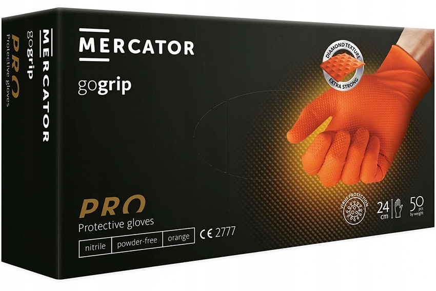 

Rękawice nitrylowe Mercator Gogrip mocne XL