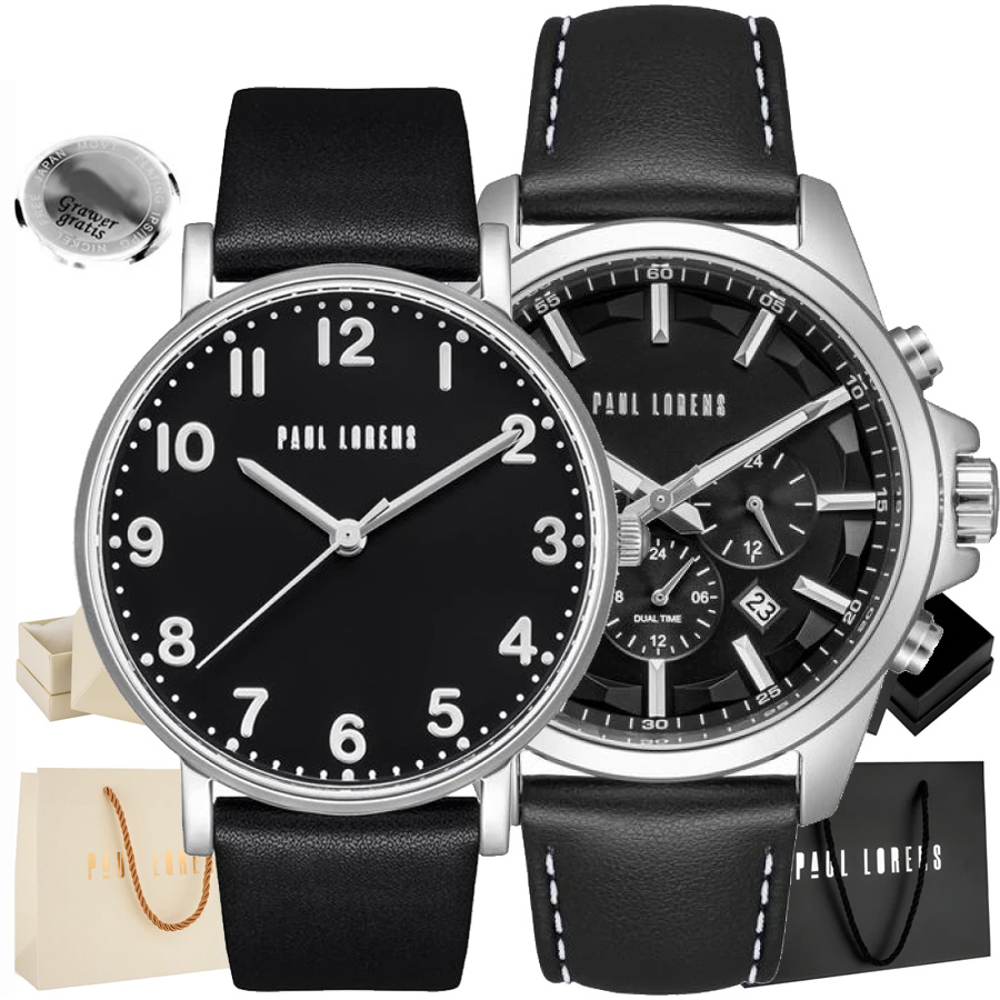 Sada hodinek Paul Lorens Makalu/farah kožený řemínek