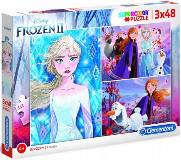 

Clementoni Puzzle 3x48 Supercolor Frozen II 25240