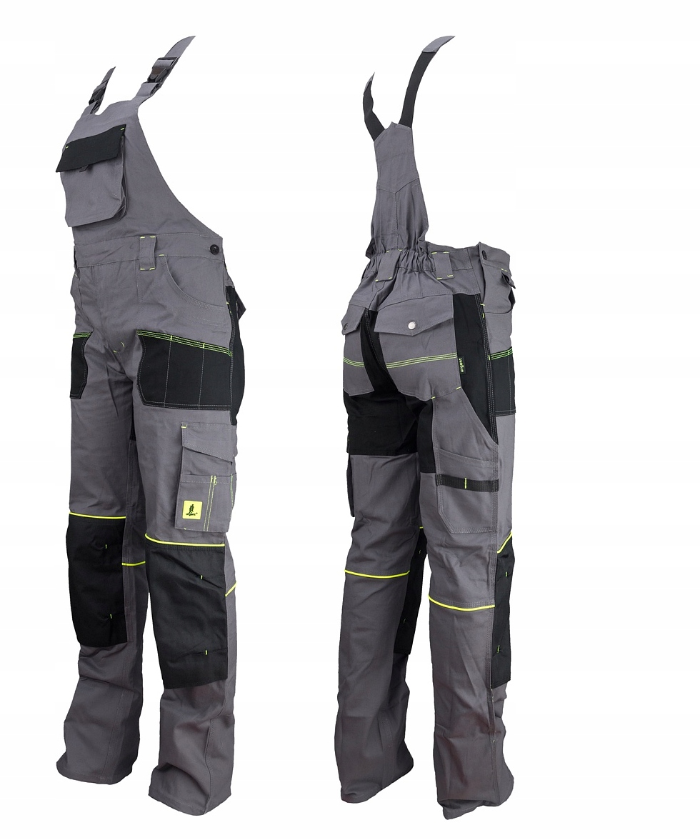 Przewiewne Ogrodniczki robocze Mocne S2 Elastyczne bawełna 48