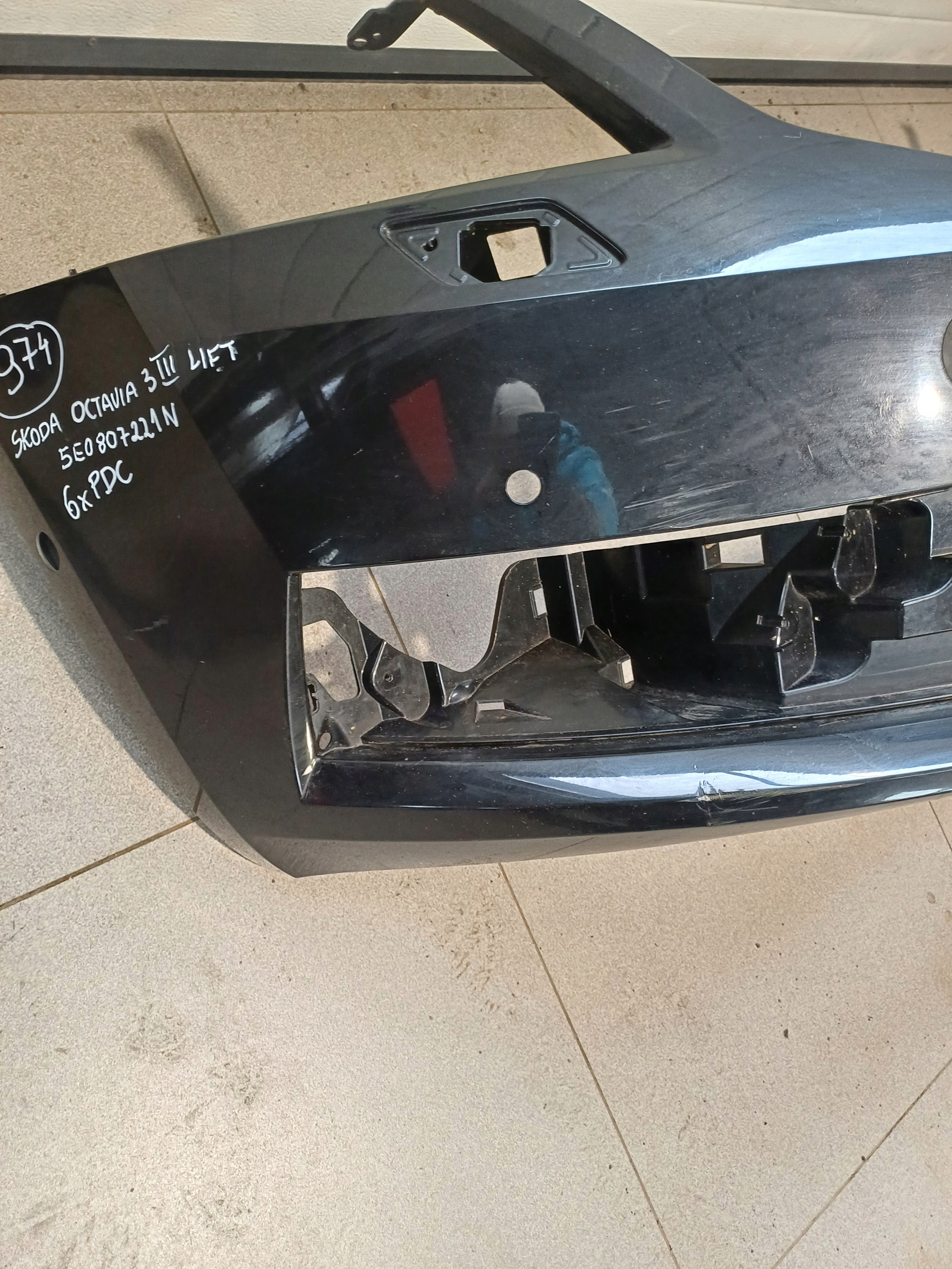 bumper front front SKODA OCTAVIA 3 III LIFT 5E0807221N 6 X PDC washer