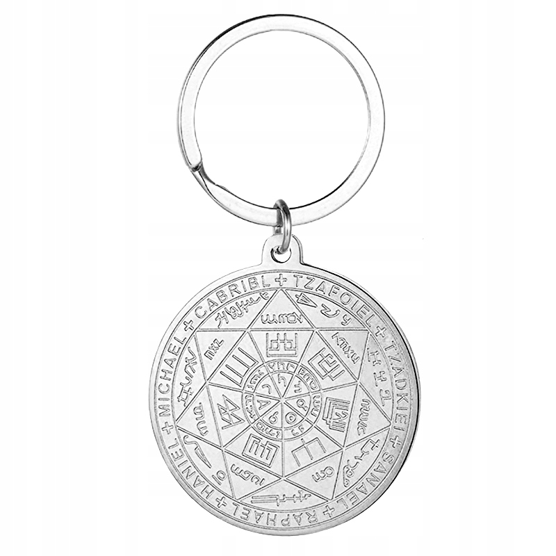 BRELOK DO KLUCZY 7 ANIOŁÓW ARCHANIOŁÓW PIECZĘĆ SIEDMIU ANIOŁÓW AMULET STAL