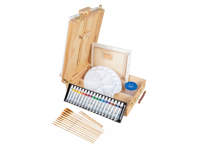 Stolní stojan s přepravním kufrem 2 plátna bohatá výbava 52 el