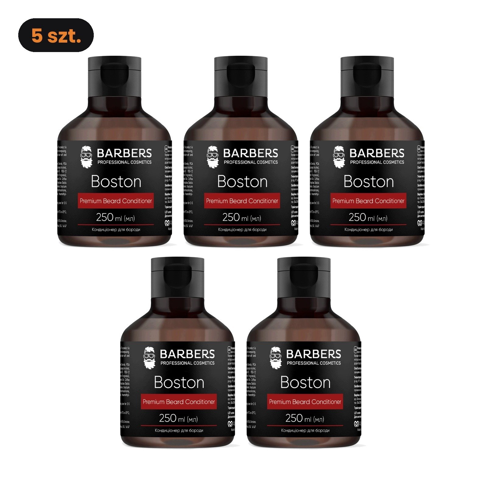 Kosmetika na vousy Barbers Boston arganový kondicionér 5x250 ml