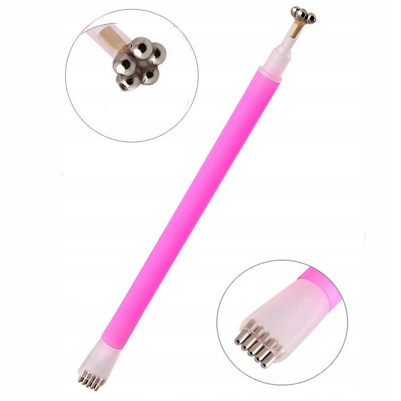 

Magnes dwustronny róża flower 2w1 hybryda cat eye