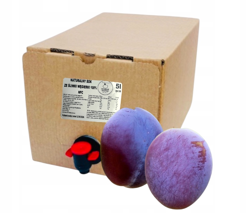 Levně Šťáva ze Švestky maďarské 100% 5 l – v Kartonu (lisovaná, Nfc, ze švestek)