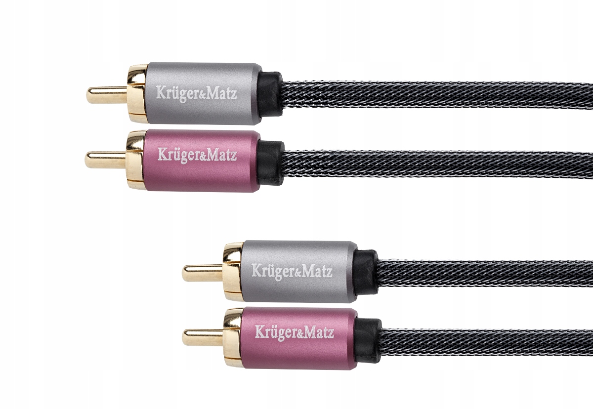 KM0304 Kabel 2RCA-2RCA 1.0m Kruger&Matz