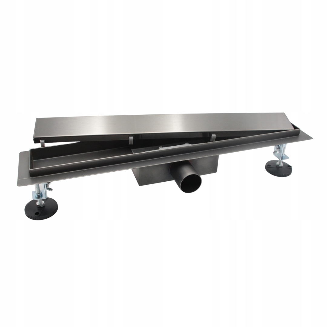 ODPŁYW LINIOWY POPIELATY SZARY GRAY - 2w1 90 CM GŁĘBOKI OSADNIK Marka Bw-Tech