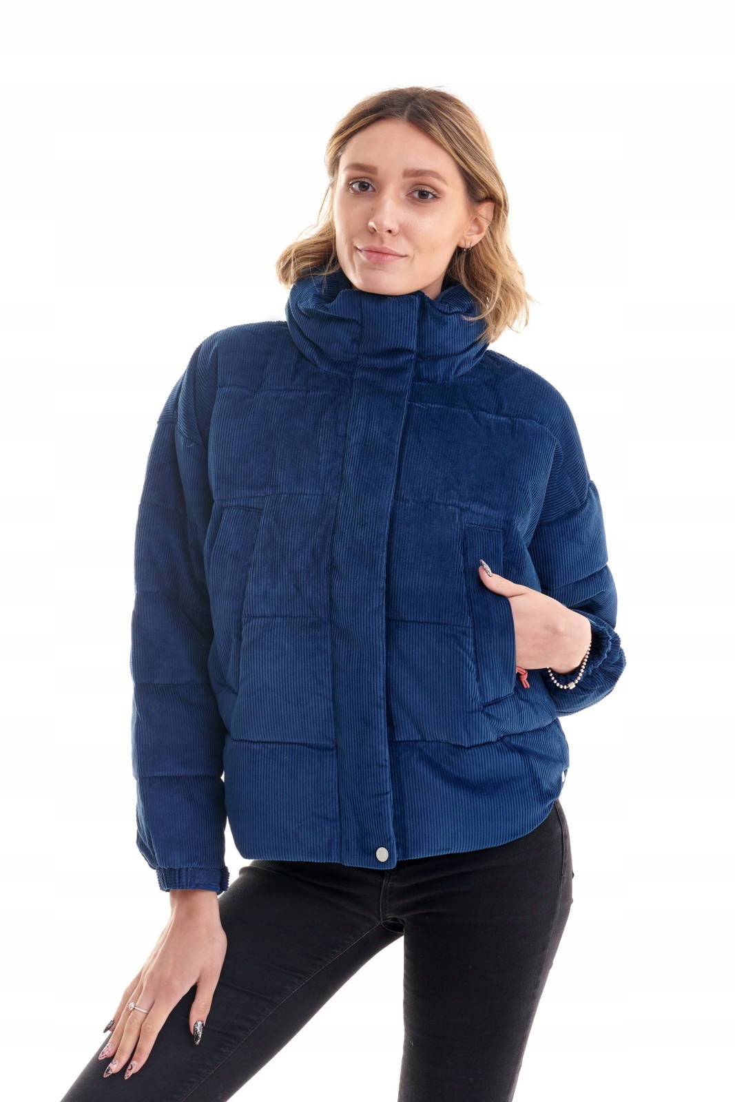 Dámská péřová bunda Lee Puffer Jacket Washed Blue L56VMGLR L