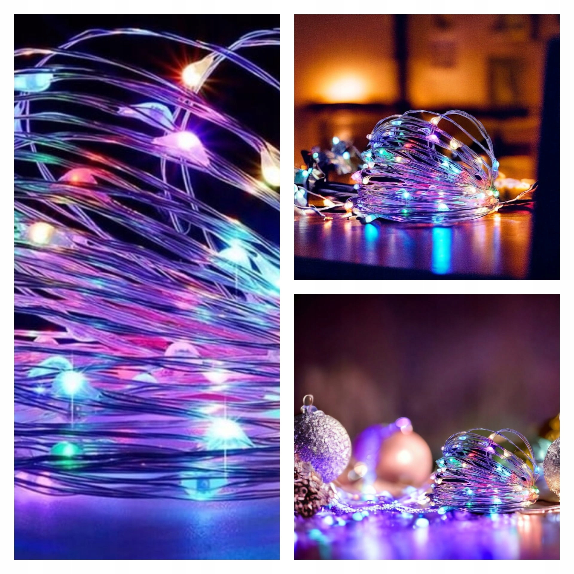 LAMPKI LED MULTIKOLOR NA BATERIE 100 LEDÓW 10 METRÓW PFX003 Marka inna