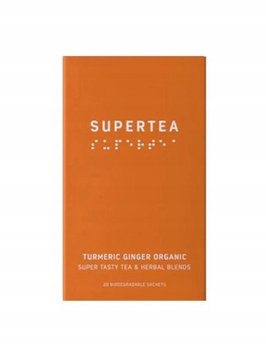 Čaj Supertea turmeric ginger organi 20 sáčků