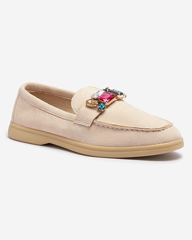 BEŻOWE MOKASYNY DAMSKIE NELLENS 36 Marka Royalfashion