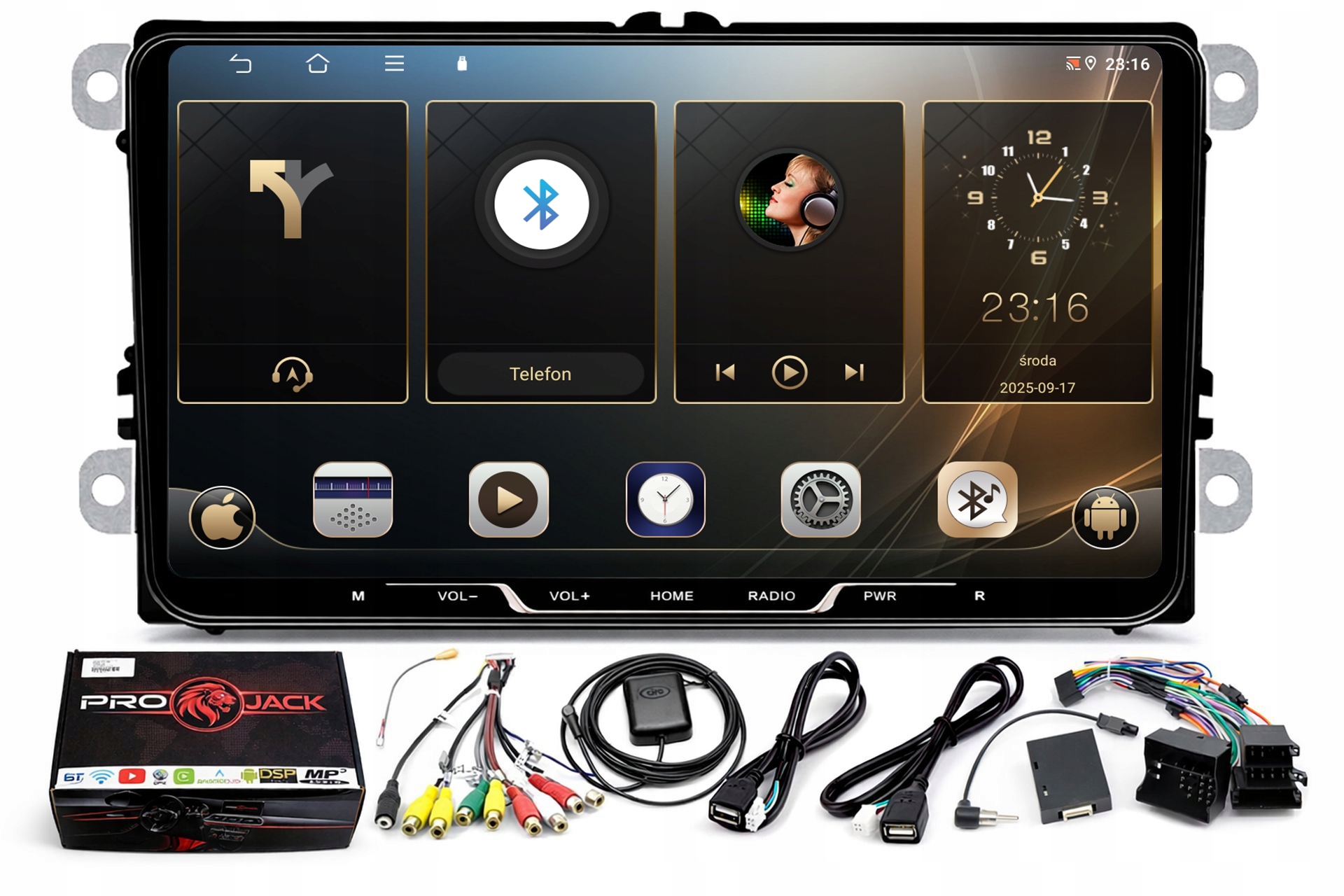 Rádio Navigácia Gps Android Vw Transporter T6 2015-2019 Wifi Carplay 4/64GB