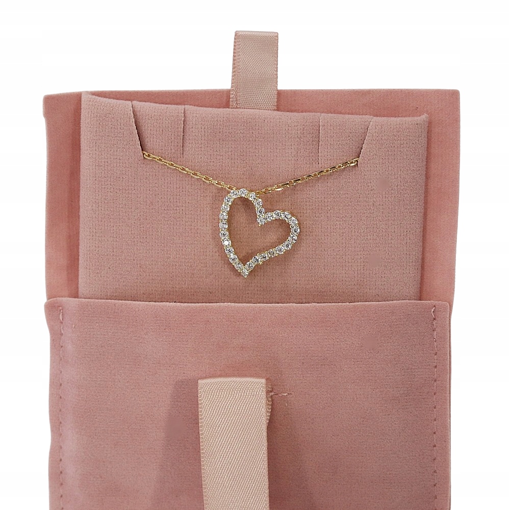 Zlatý Plný Dámský Náhrdelník Ankr S Přívěskem Srdce Ryzost 925 525 Zirkony