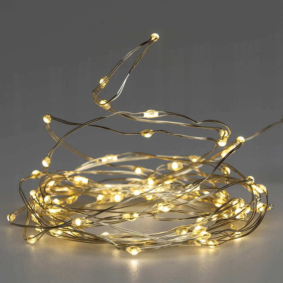 

Lampki Led druciki na baterie 40szt/4m biały ciepł