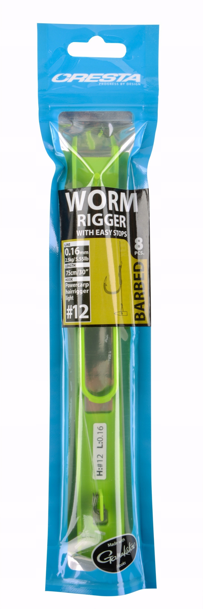Cresta Cresta Worm Rigs Stop Barbed hak 14 /0.14