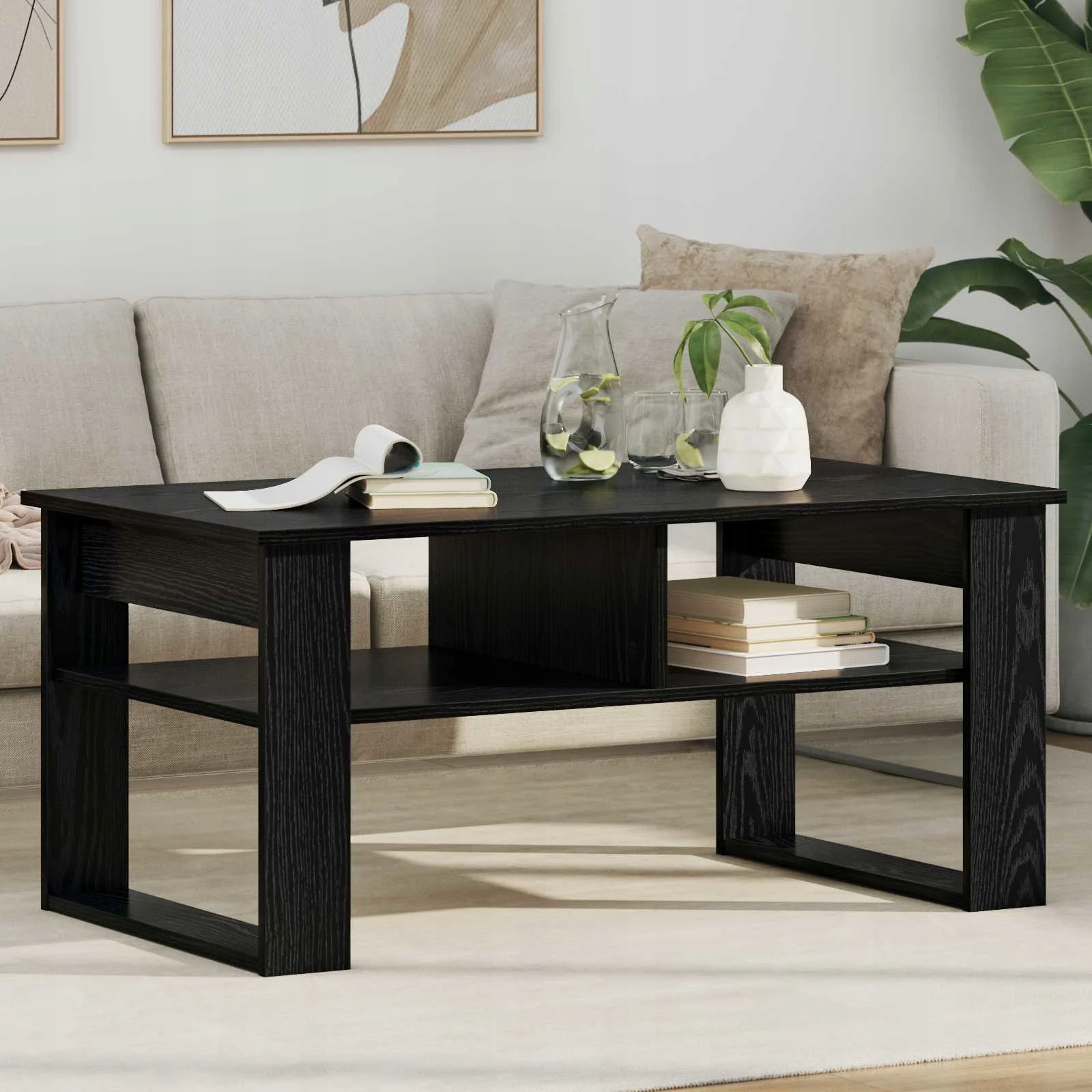 vidaXL Konferenční stolek Černý dub 96 x 54 x 44 cm kompozitní dřevo