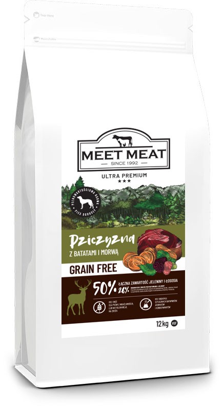 Meet Meat Grain Free Dziczyzna z Batatami i Morwą 12kg