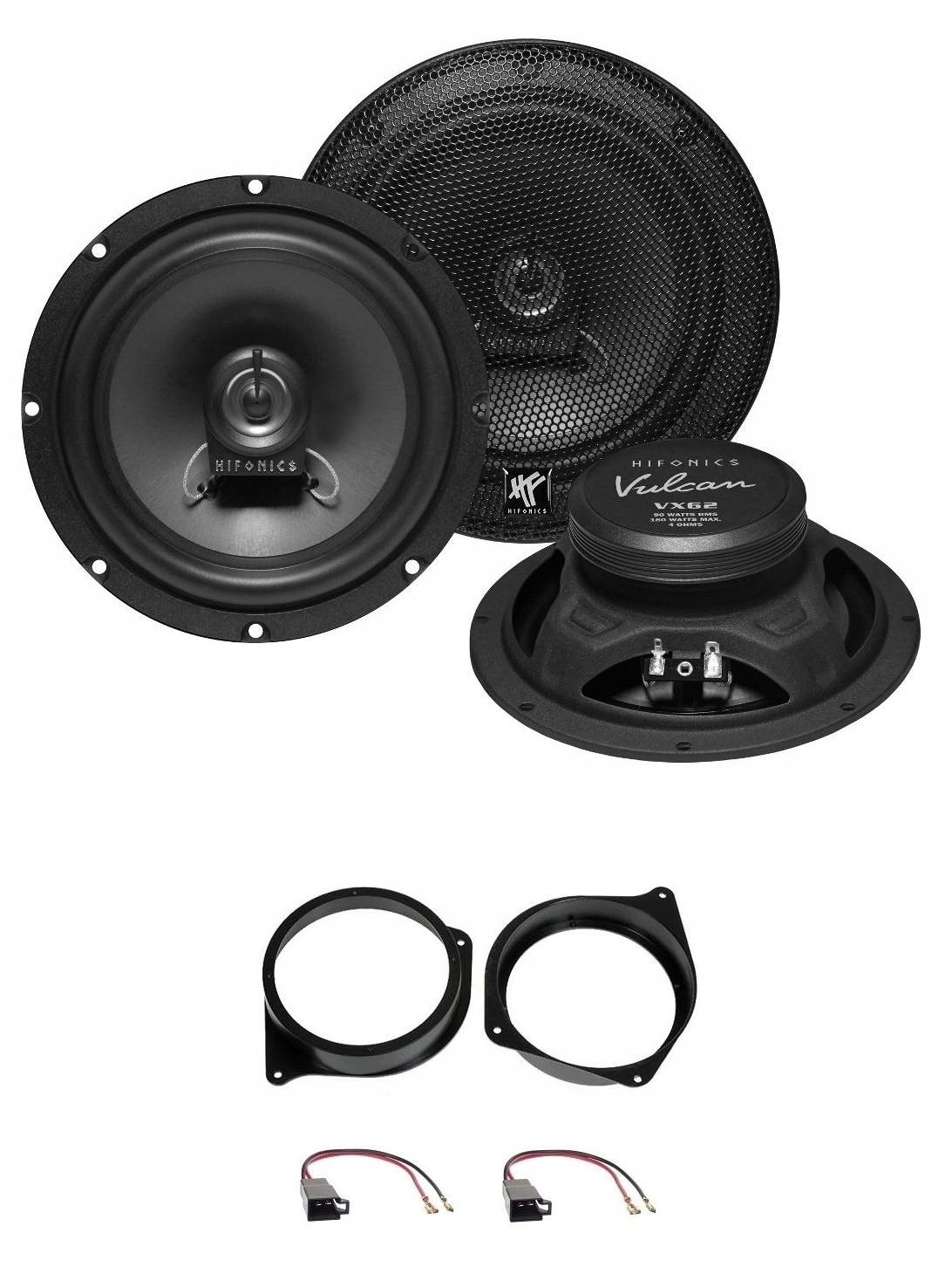 Automobilové reproduktory 165 mm HiFonics VX62 Seat Ibiza 2 Dvere Predné Dištančné