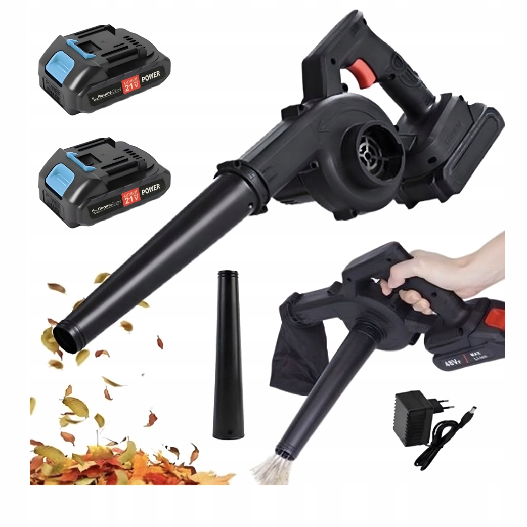 Mocna Dmuchawa Akumulatorowa Ręczna Odkurzacz Ogrodowy do Liści 2w1