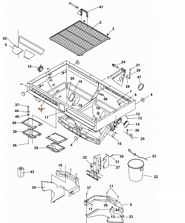 Naklejka AMAZONE MF214 Numer katalogowy części MF214