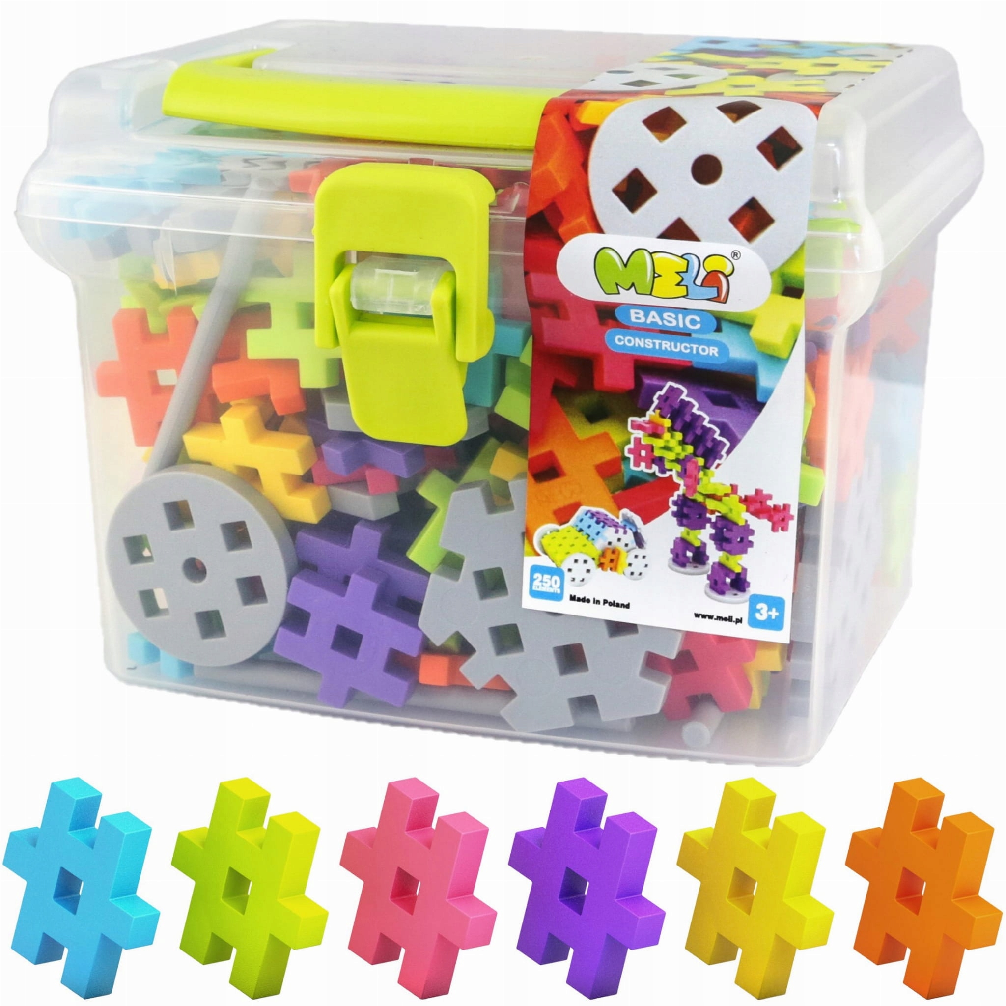 

Klocki Wafle Meli Basic Constructor Travel Box 250