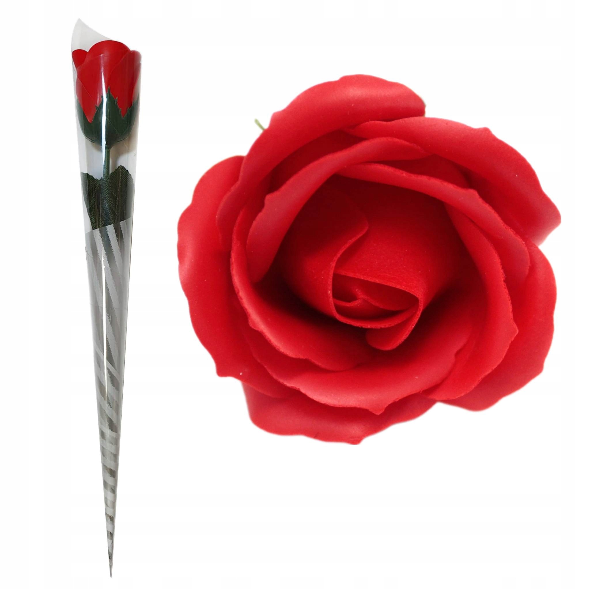 

Pachnąca róża mydlana 28 cm czerwona