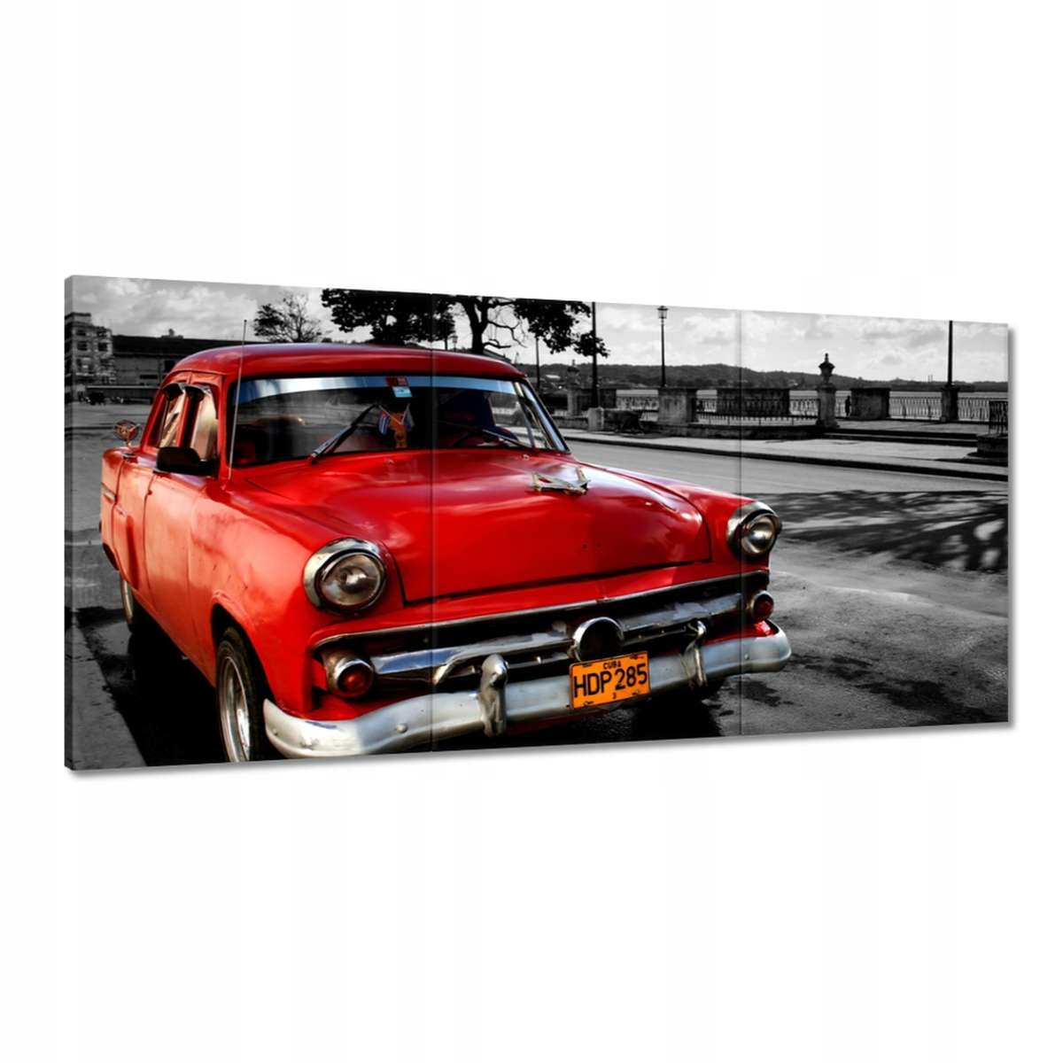 Obrazy 180x90 Kubánske červené auto
