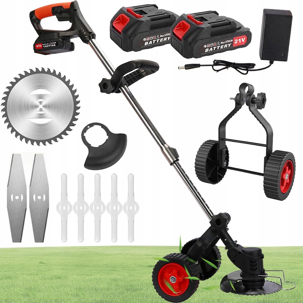 Bezdrátová Travní Sekačka 21V 800 W 3 Druhy Nožů